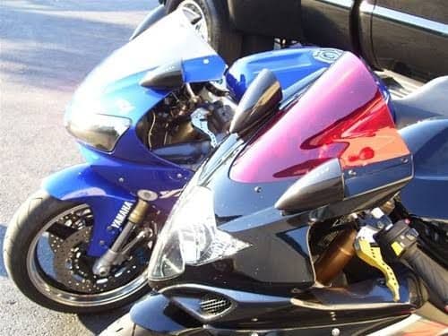 バイク ミラー AXXL スポッターミラー ホワイト