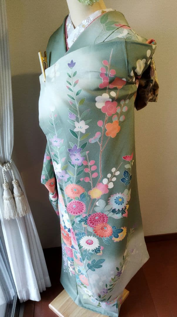 ☆応援価格☆377.本格派　振袖7点セット　正絹　フルセット　成人式　落款