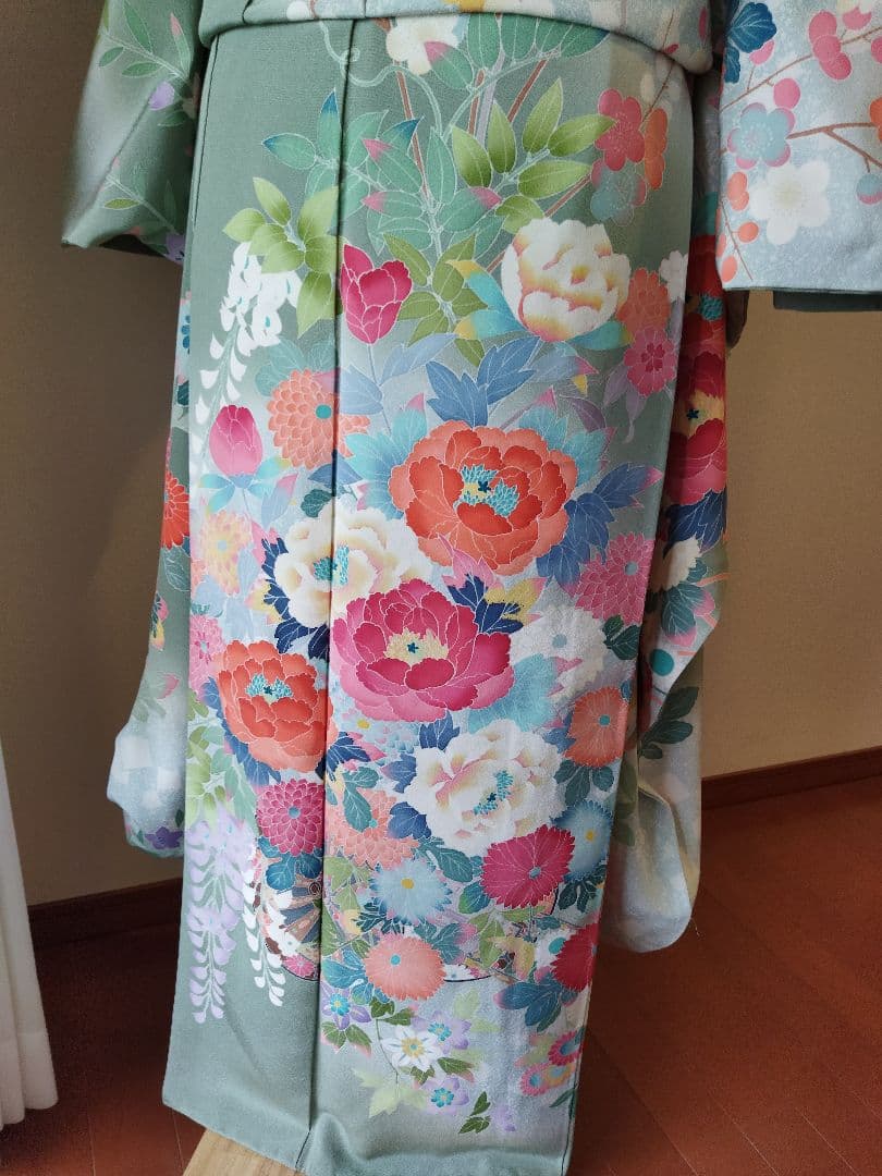 ☆応援価格☆377.本格派　振袖7点セット　正絹　フルセット　成人式　落款