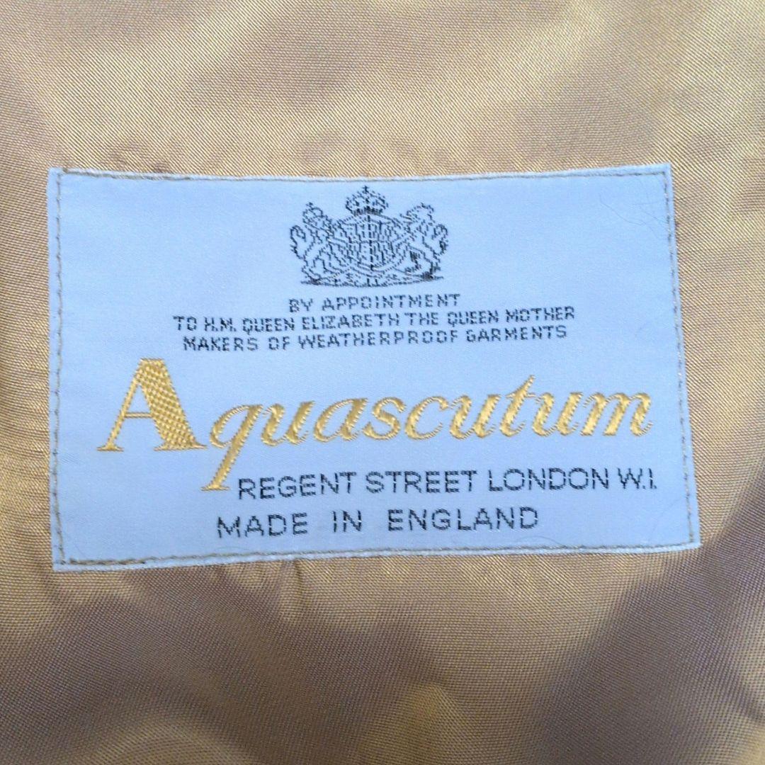 【美品】アクアスキュータム☆玉蟲色　ライナー　ベルト　ダブル　トレンチコート