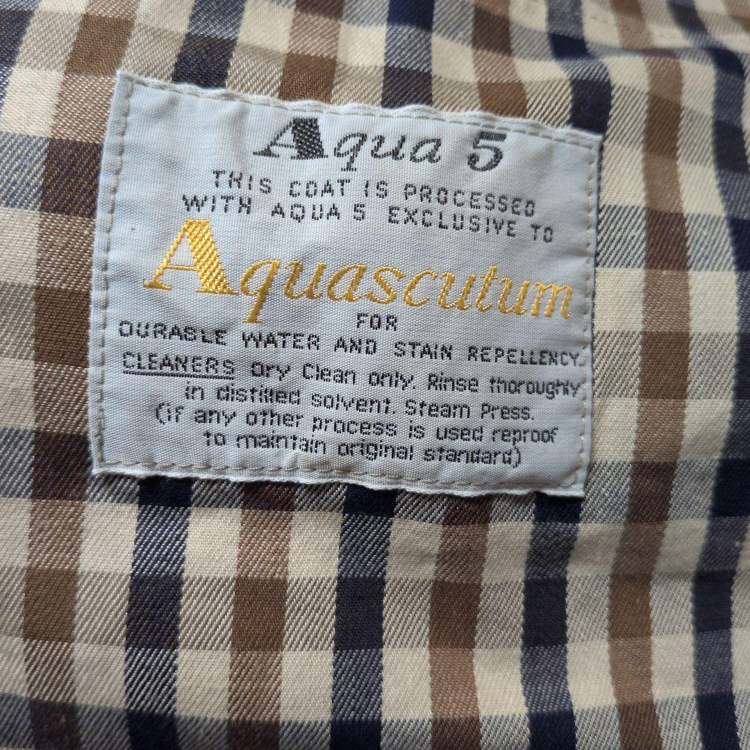 【美品】アクアスキュータム☆玉蟲色　ライナー　ベルト　ダブル　トレンチコート