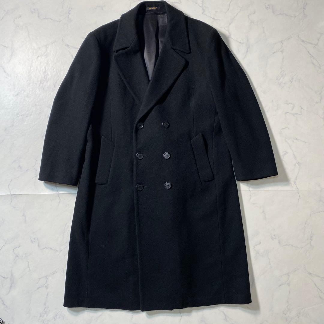 【美品】ロンドンフォグ　チェスターコート　ダブル　80s　USA製　ロング　XL