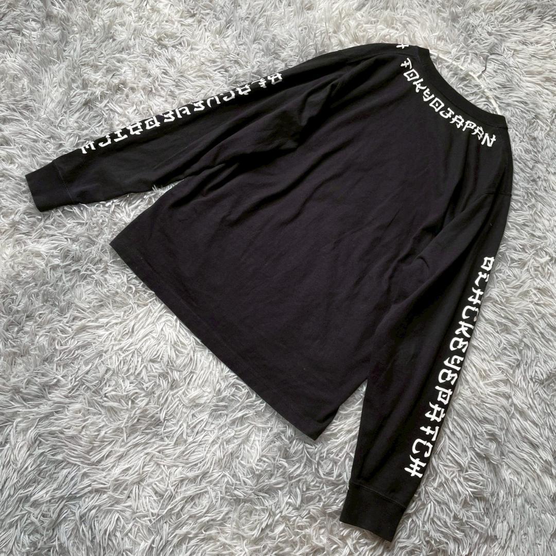 専用ブラックアイパッチ KANJI L/S TEE ブラック ロゴ ストリート