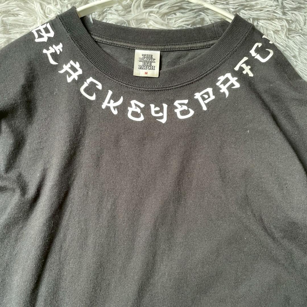 専用ブラックアイパッチ KANJI L/S TEE ブラック ロゴ ストリート