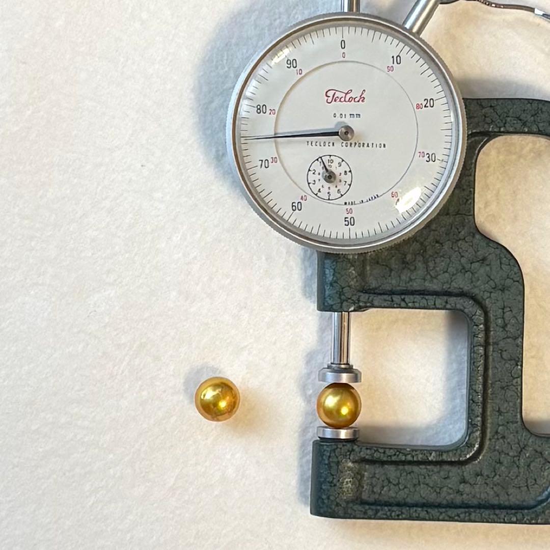 パール　ルース　南洋真珠　白蝶珠　金色　10mm フラット　２pcs