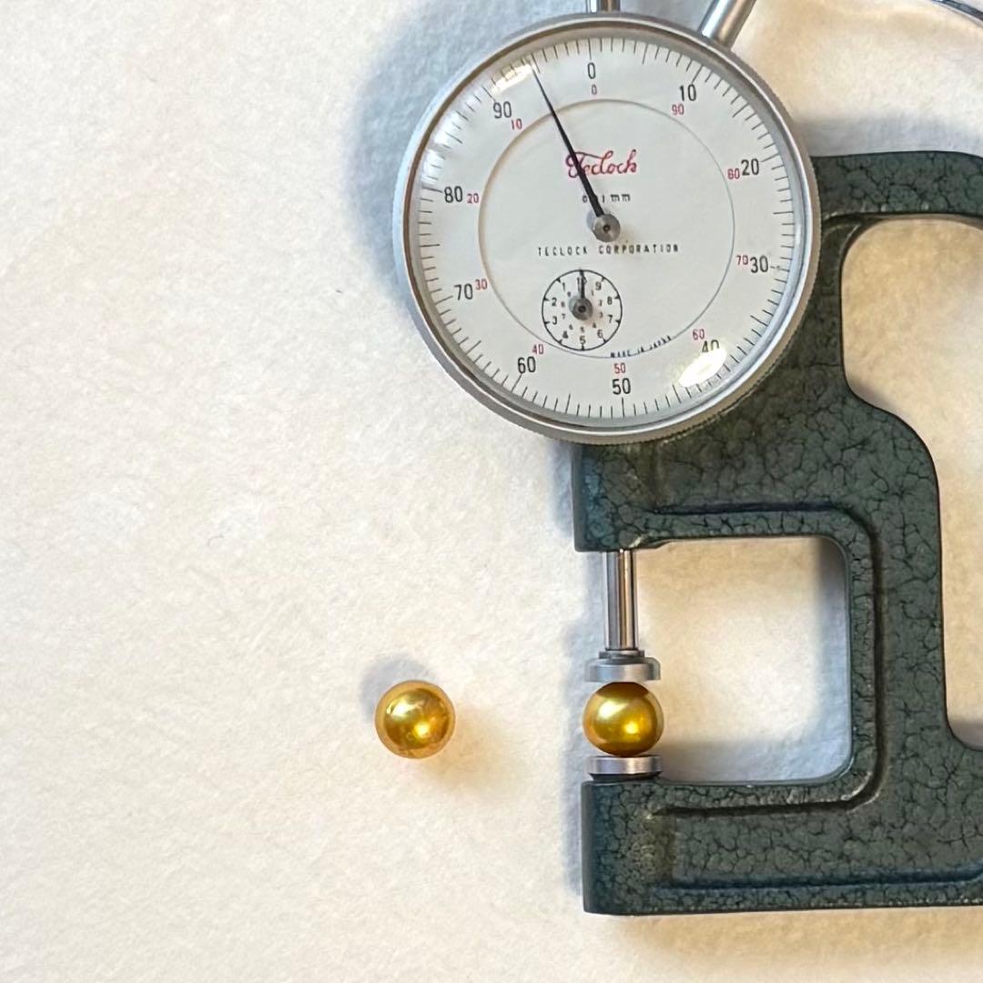 パール　ルース　南洋真珠　白蝶珠　金色　10mm フラット　２pcs