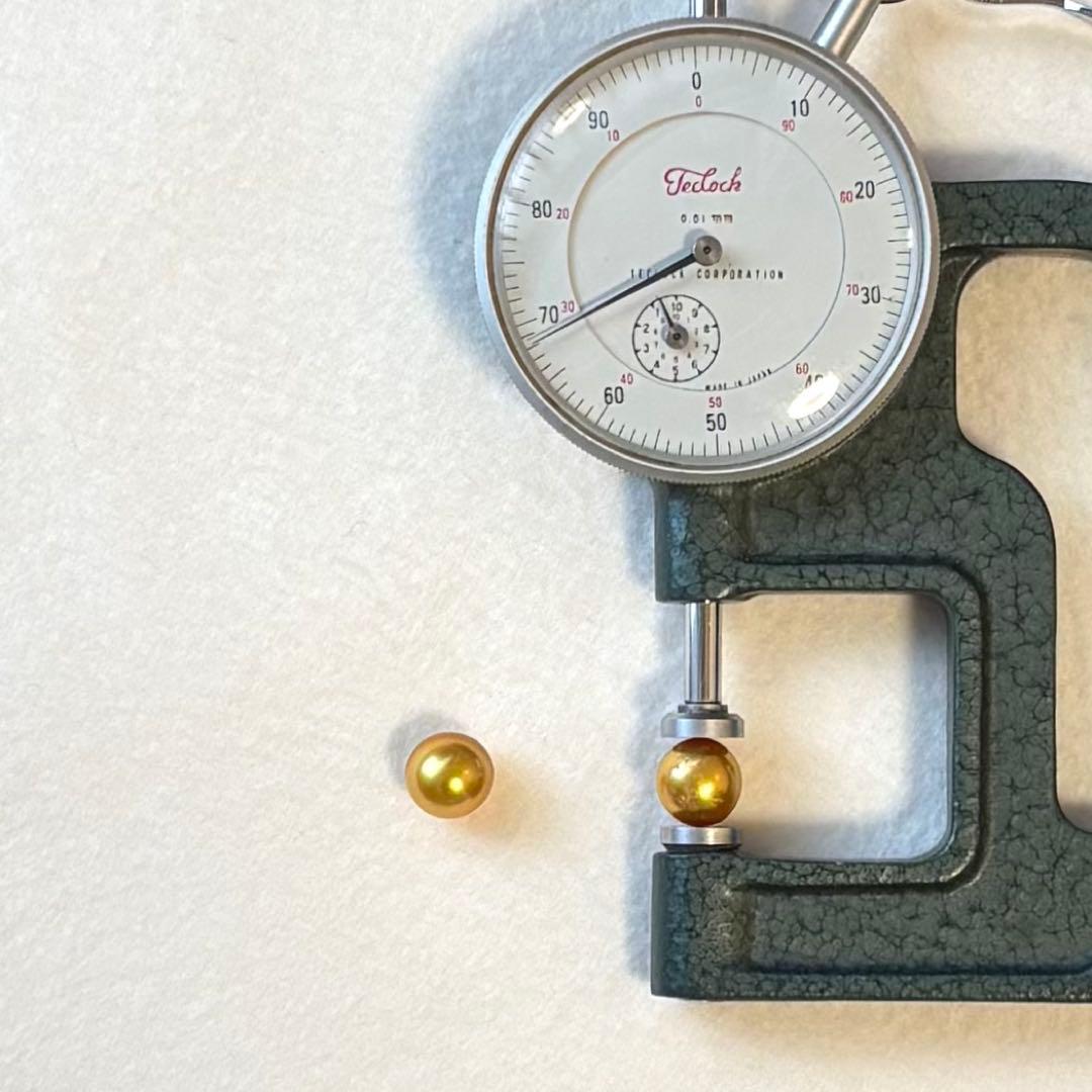 パール　ルース　南洋真珠　白蝶珠　金色　10mm フラット　２pcs