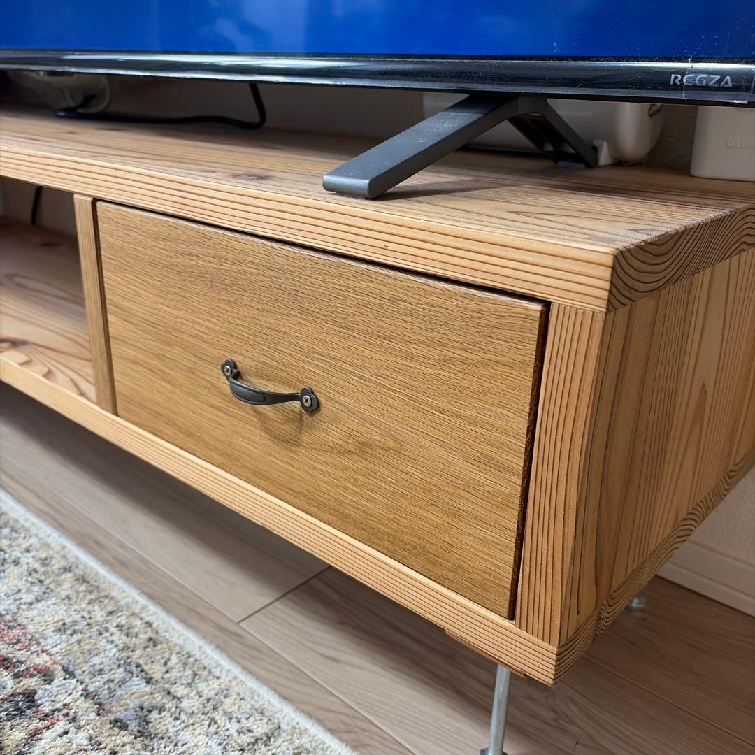 鈴木権之助商店 杉×楢（オーク）無垢 TV台 120cm