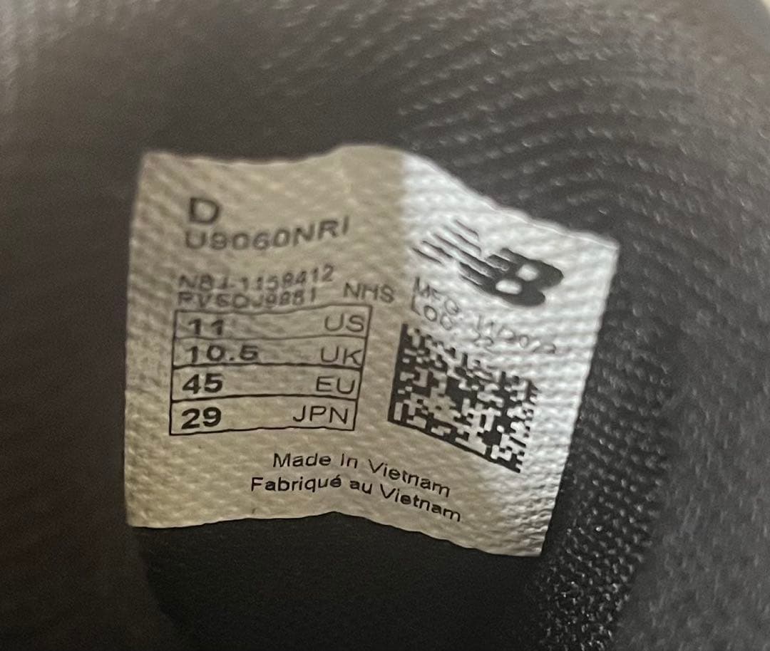 にーみん様 美中古 new balance U9060NRI BLACK 29