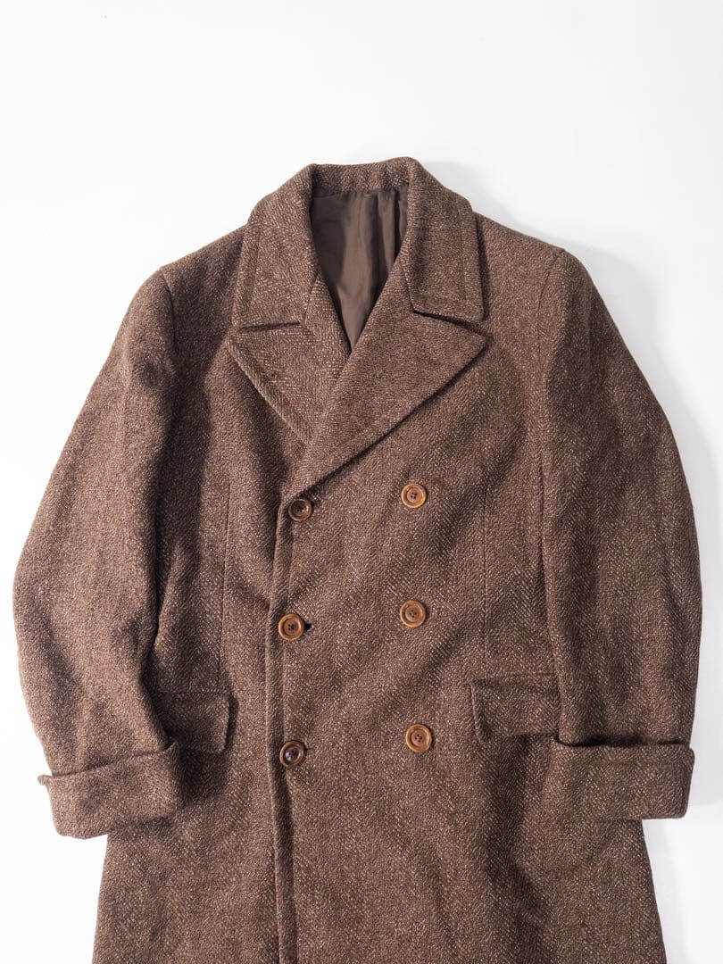 40's オーダーメイド ウールダブルロングコート ヴィンテージ古着