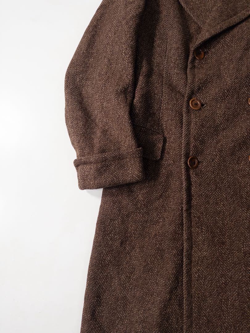 40's オーダーメイド ウールダブルロングコート ヴィンテージ古着