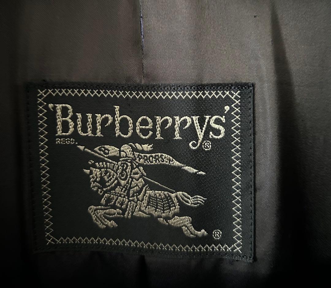 美品【Burberrys】バーバリー カシミアコート ステンカラー ネイビー L