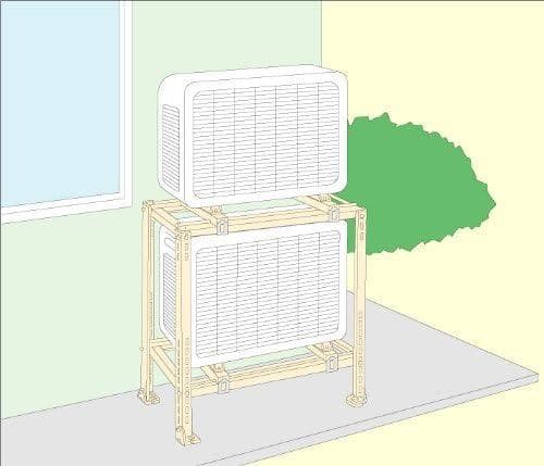 日晴金属 クーラーキヤッチャー 平地二段 アイボリー C-WG-L