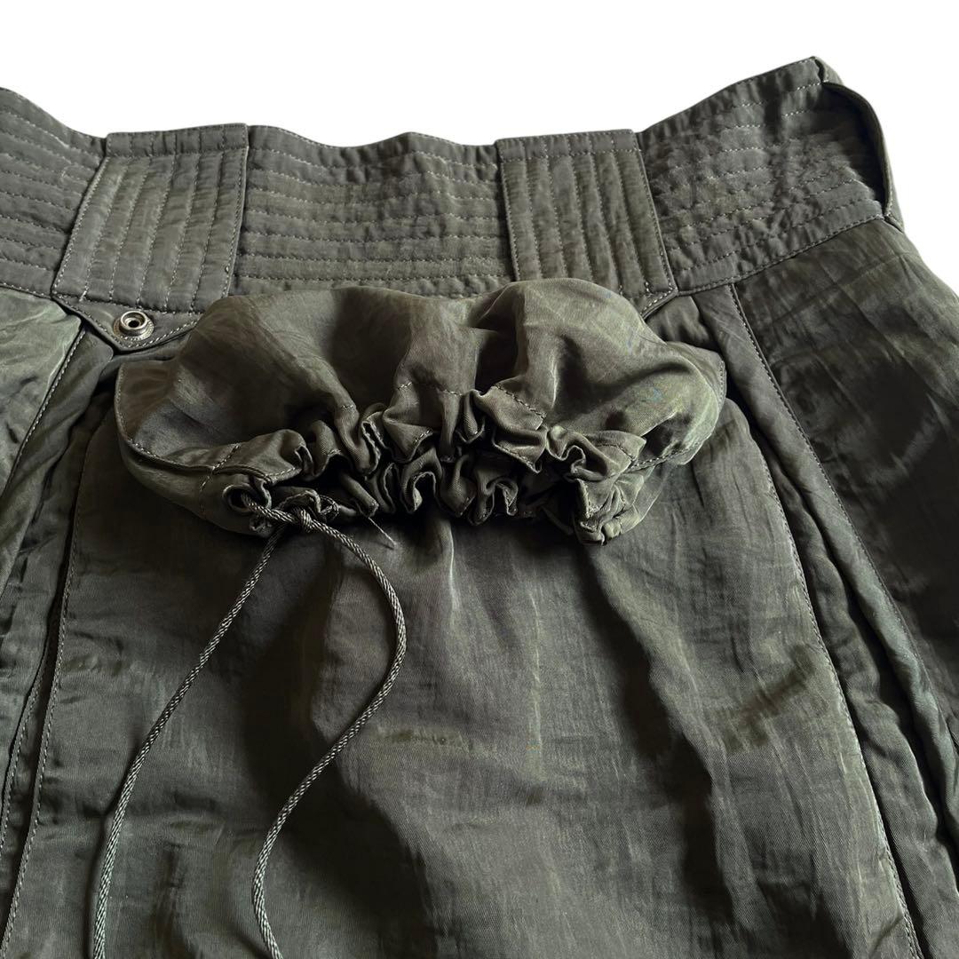 80s I.S. イッセイミヤケ 巾着ポケット ナイロン カーゴ スカート 稀少
