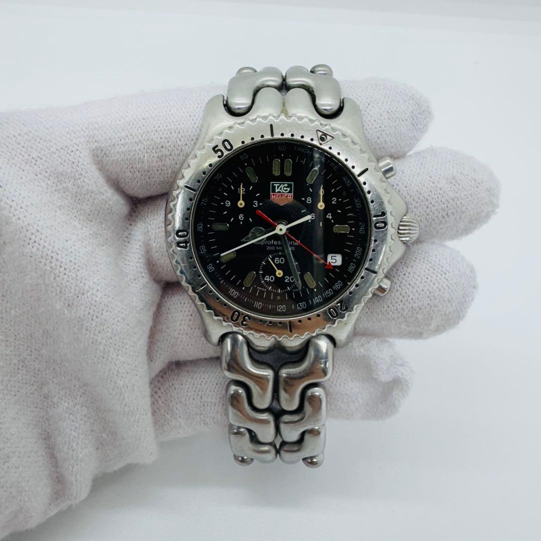 ✨TAGHEUER✨タグ・ホイヤー✨クロノグラフ✨シルバー✨デイト✨腕時計✨