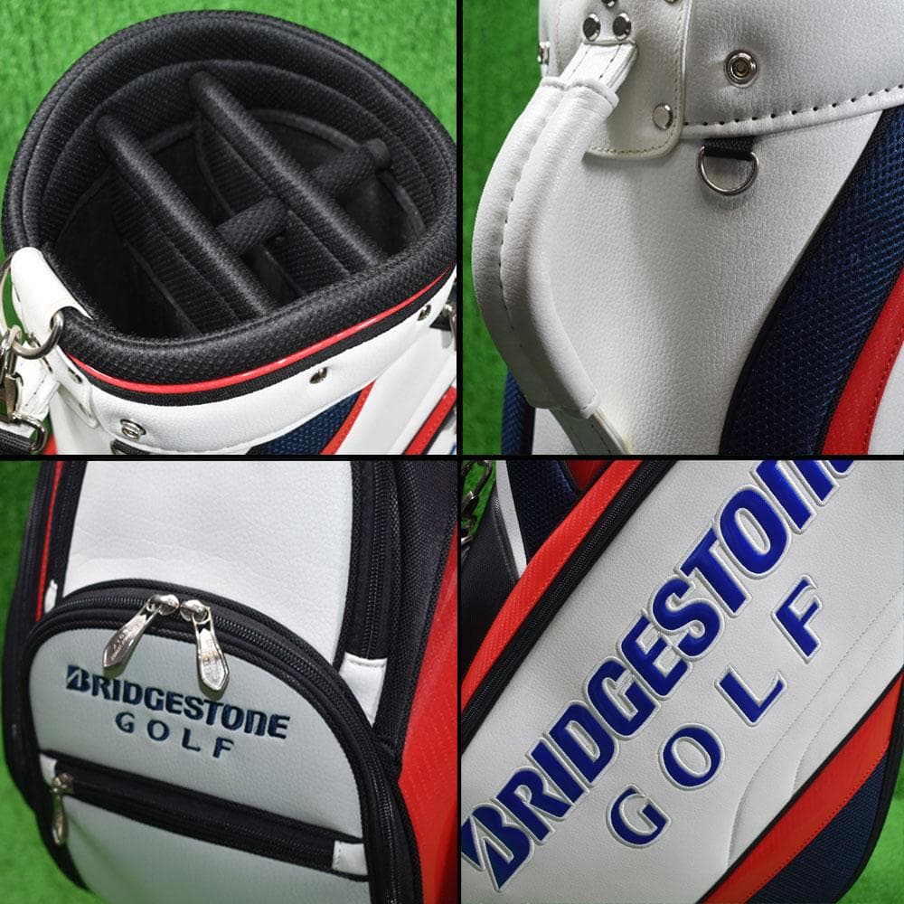 ブリヂストン ゴルフ 軽量 キャディバッグ９型【トリコロール】美品！