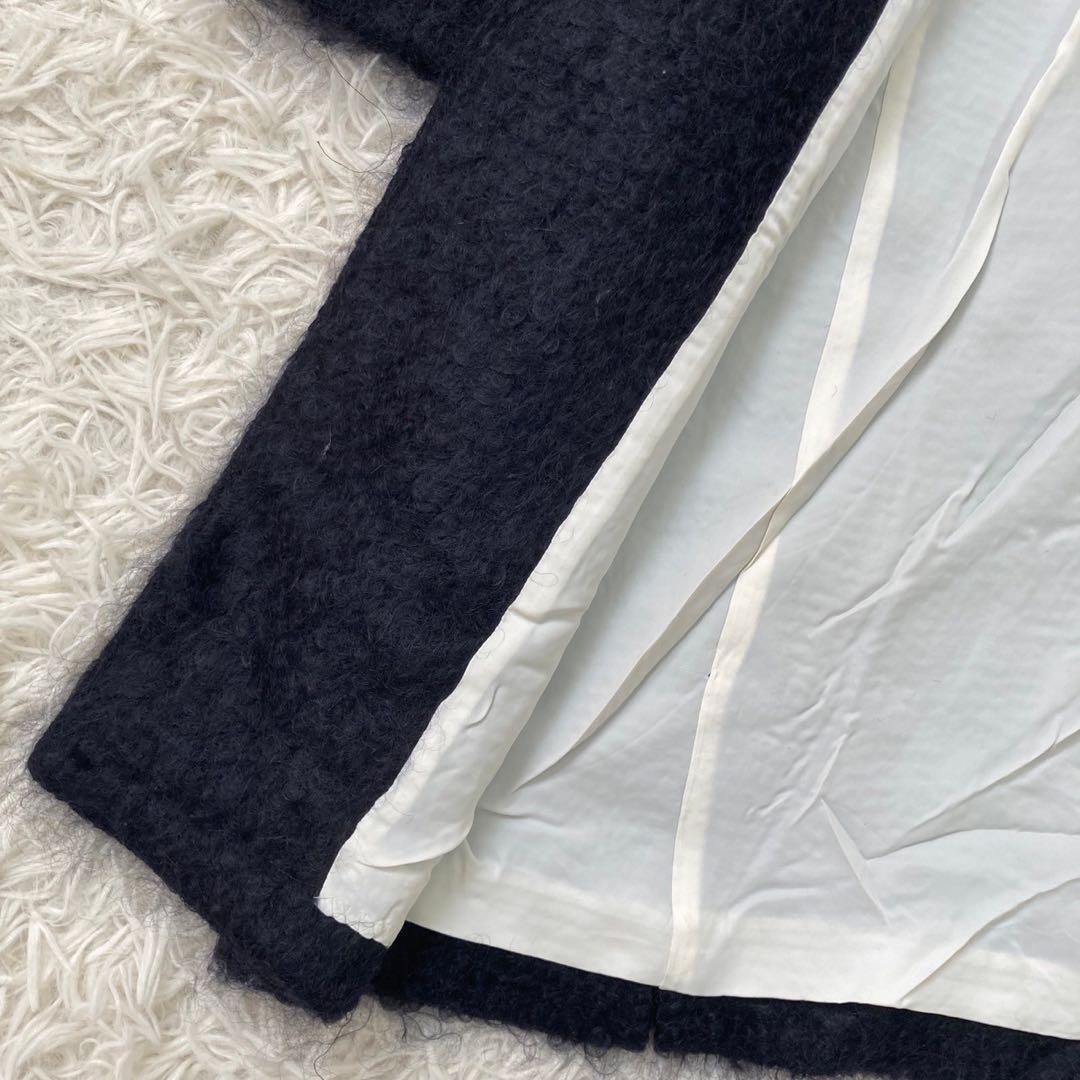 専用REYC モヘヤコート ネイビー 34 ロングコート 上品