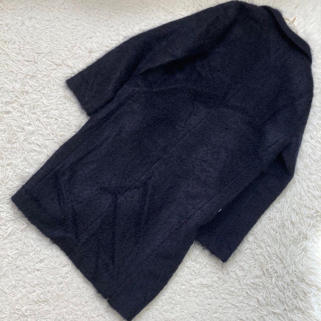 専用REYC モヘヤコート ネイビー 34 ロングコート 上品