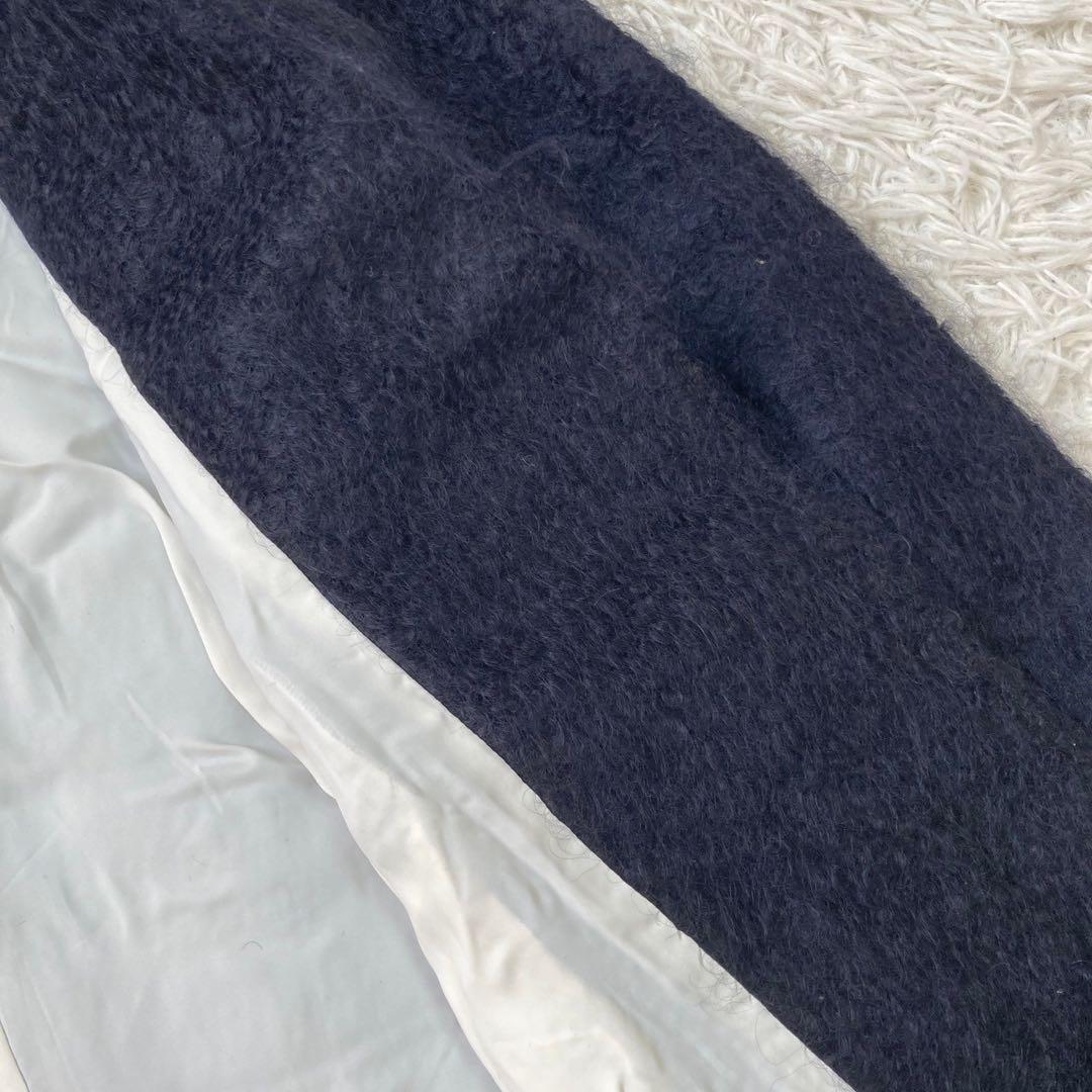 専用REYC モヘヤコート ネイビー 34 ロングコート 上品