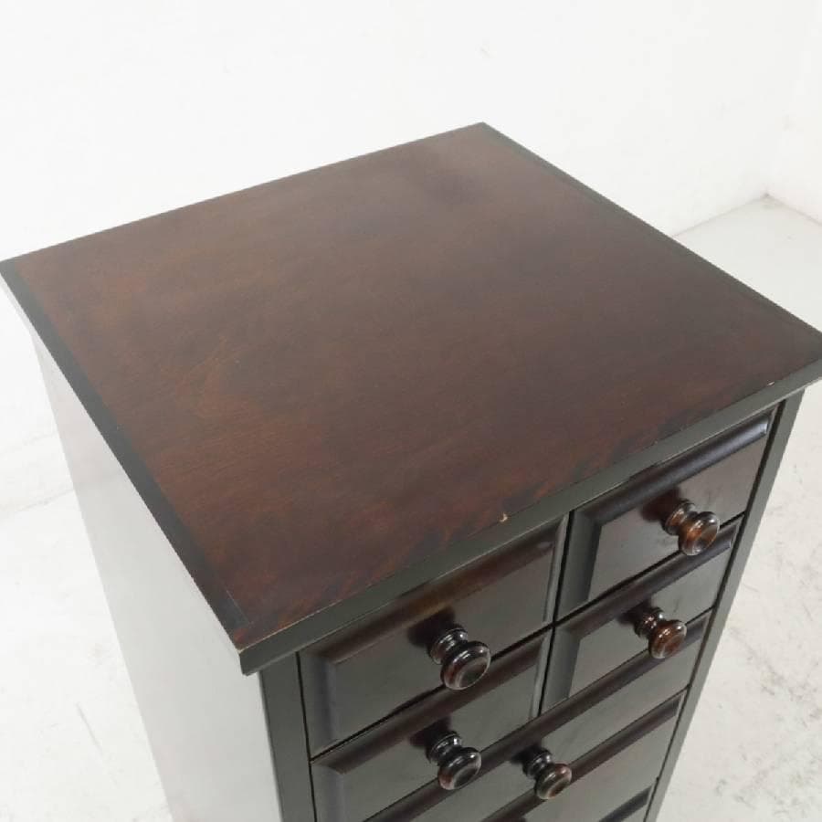 北海道 蝦夷民芸 樺材 サイドチェスト 幅47cm 引き出し8杯 整理タンス