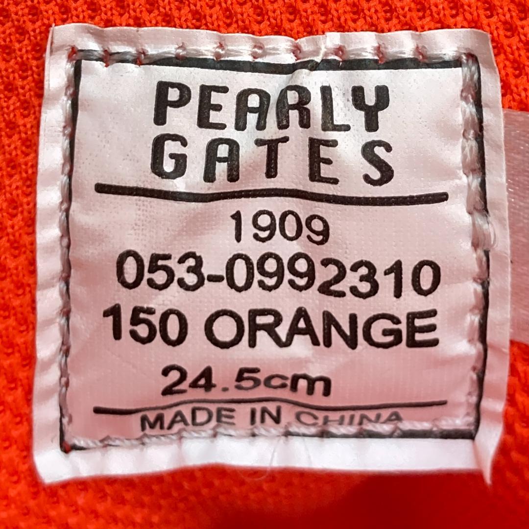 ★新品PEARLYGATES パーリーゲイツ オレンジ ゴルフシューズ 24.5