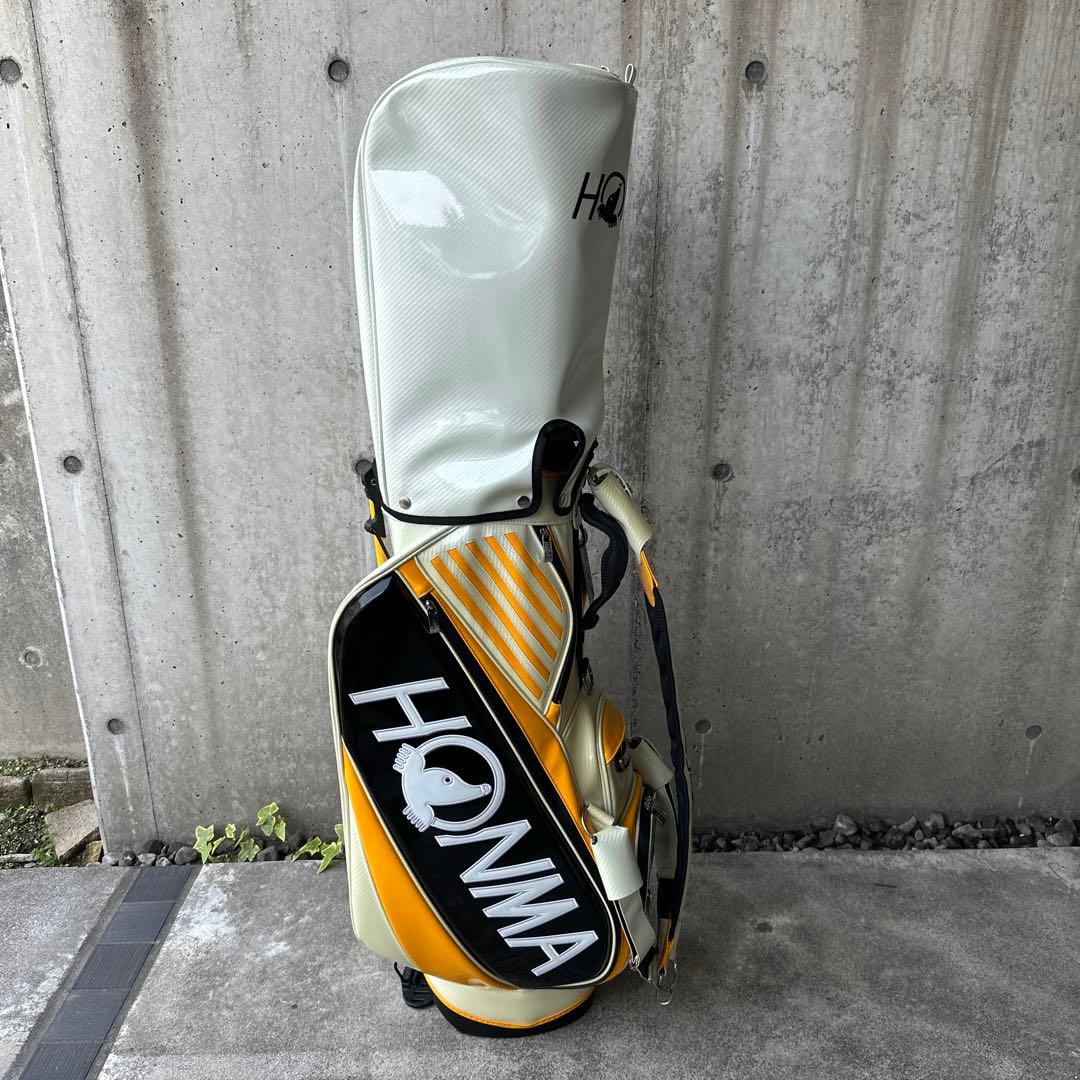 HONMA キャディバッグ ホワイト/イエロー