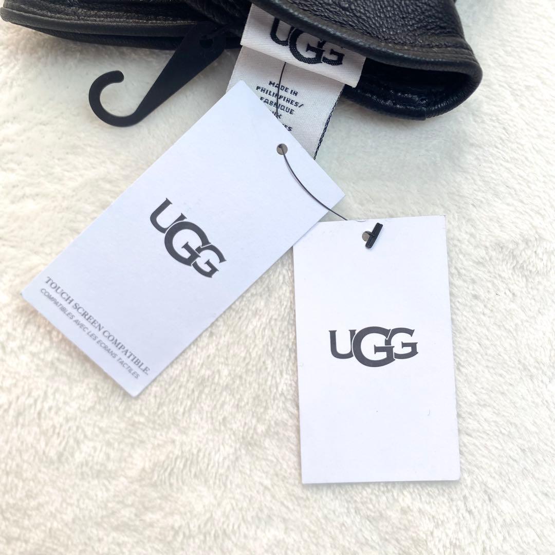 新品未使用　UGG 3 Point Leather Glove ブラック　L
