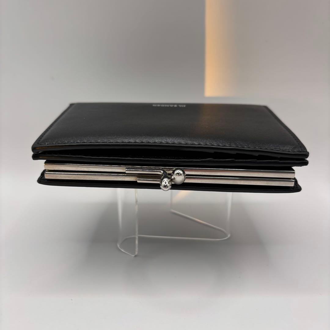 希少品　JIL SANDER goji 二つ折り財布　がま口　ブラック　シルバー