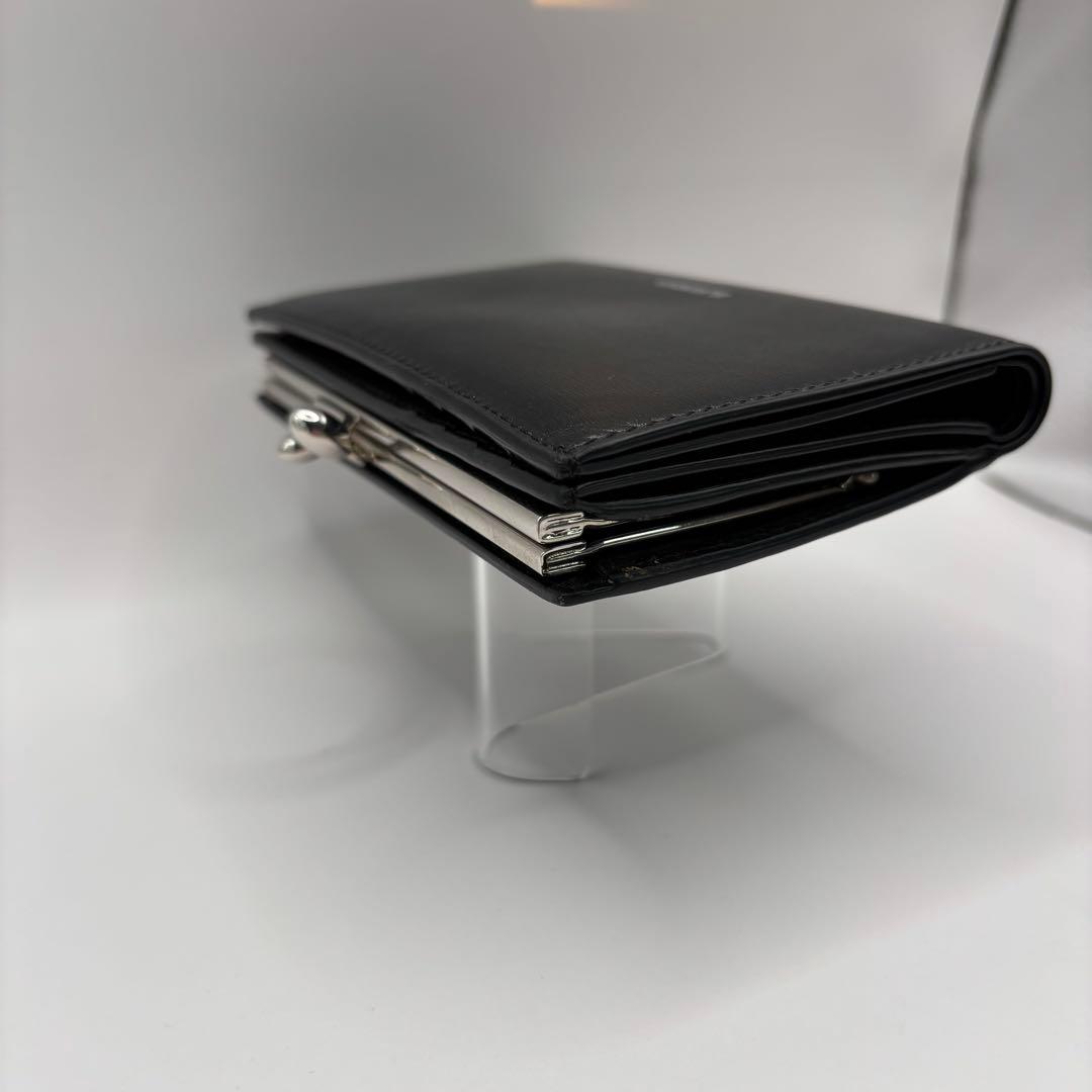 希少品　JIL SANDER goji 二つ折り財布　がま口　ブラック　シルバー