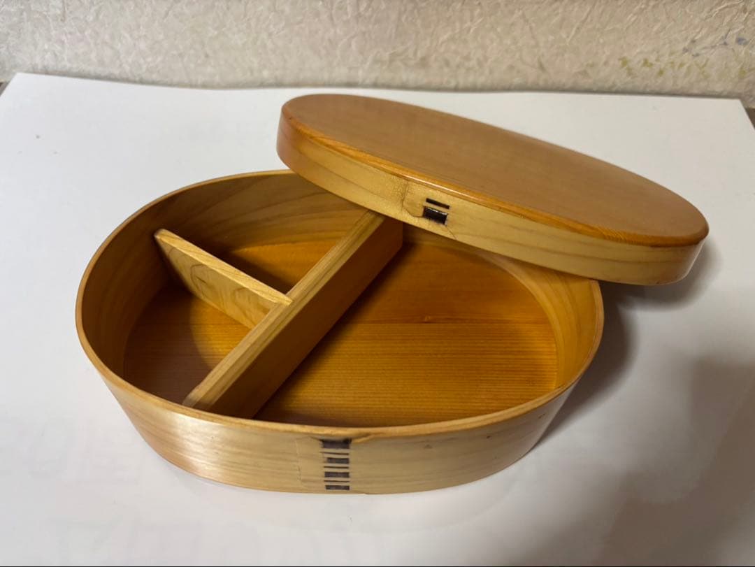 曲げわっぱ、小判型弁当箱(中) 2個