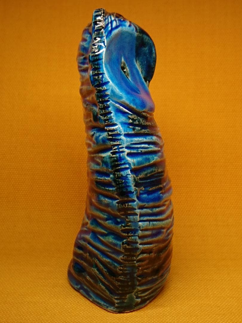 【美品】フクロウ　陶器　イタリア　置物　インテリア　工芸品　美術品　A1035