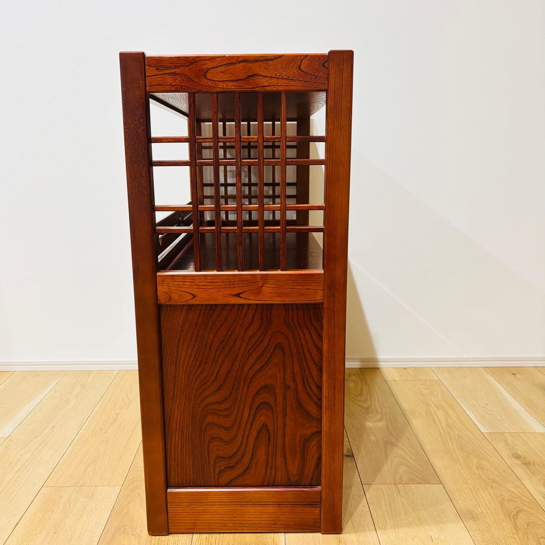 karimoku カリモク　飾り棚 茶箪笥 茶棚　昭和レトロ