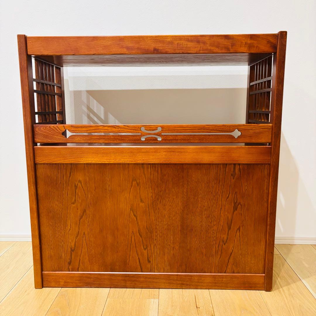 karimoku カリモク　飾り棚 茶箪笥 茶棚　昭和レトロ