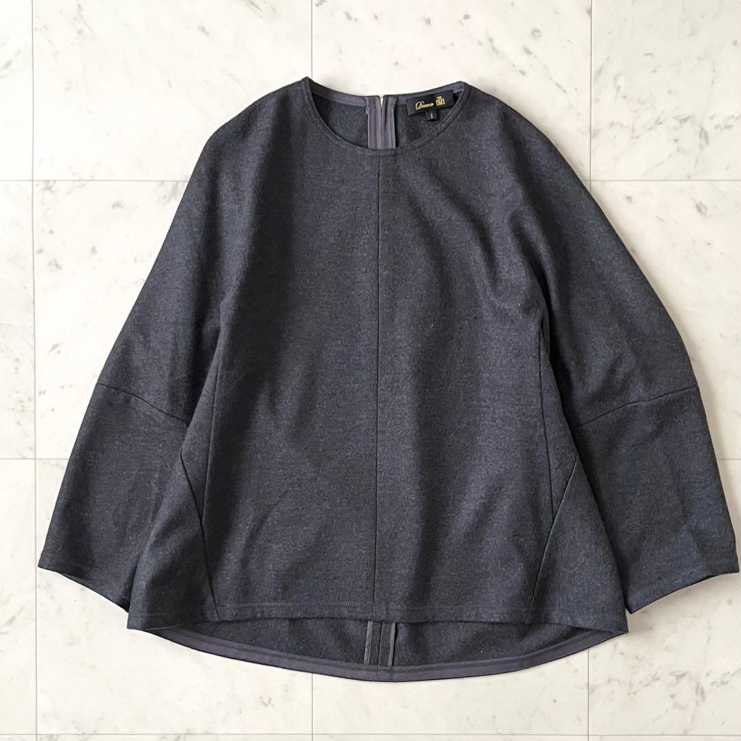 定価5,5万♪極美品 ドゥロワー ウールクルーネックプルオーバー グレー 日本製