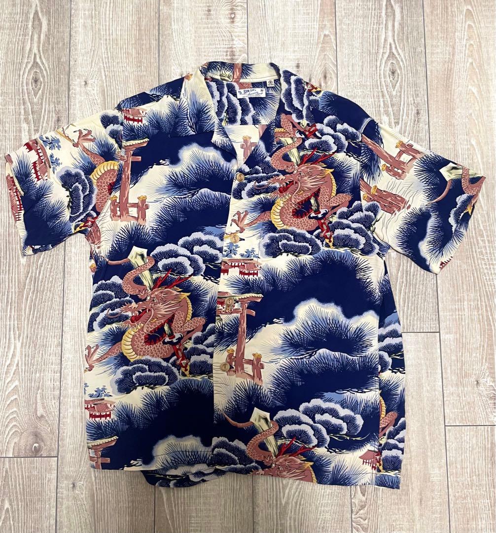 SUN SURF サンサーフ アロハシャツ Sサイズ ドラゴン柄