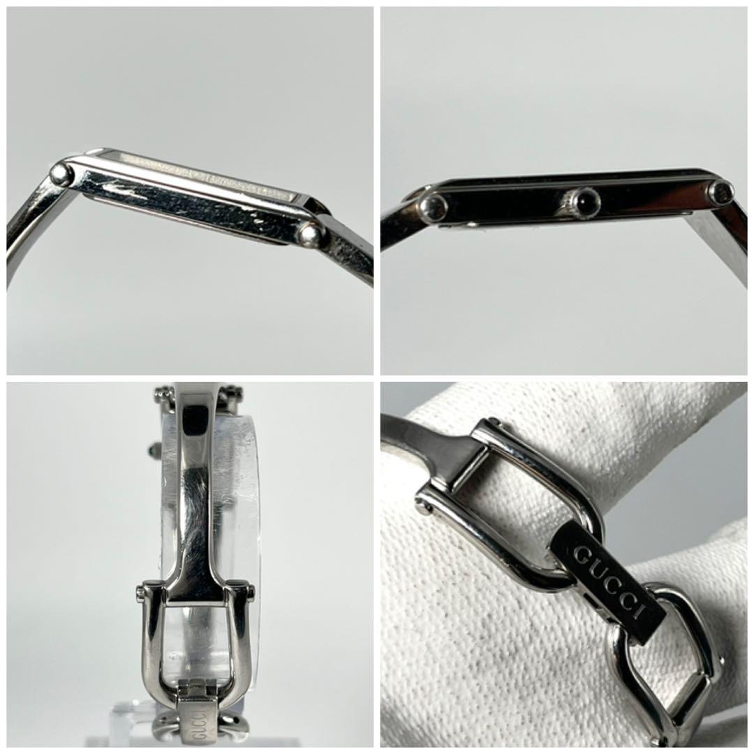 【稼働品】グッチ 1500L スクエア SS バングル ホースビット クォーツ