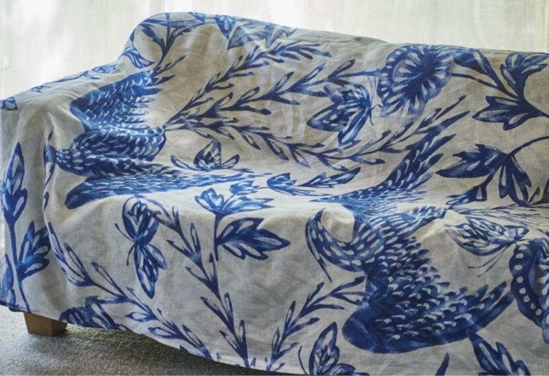 リネンマルチクロス　Bluepottery