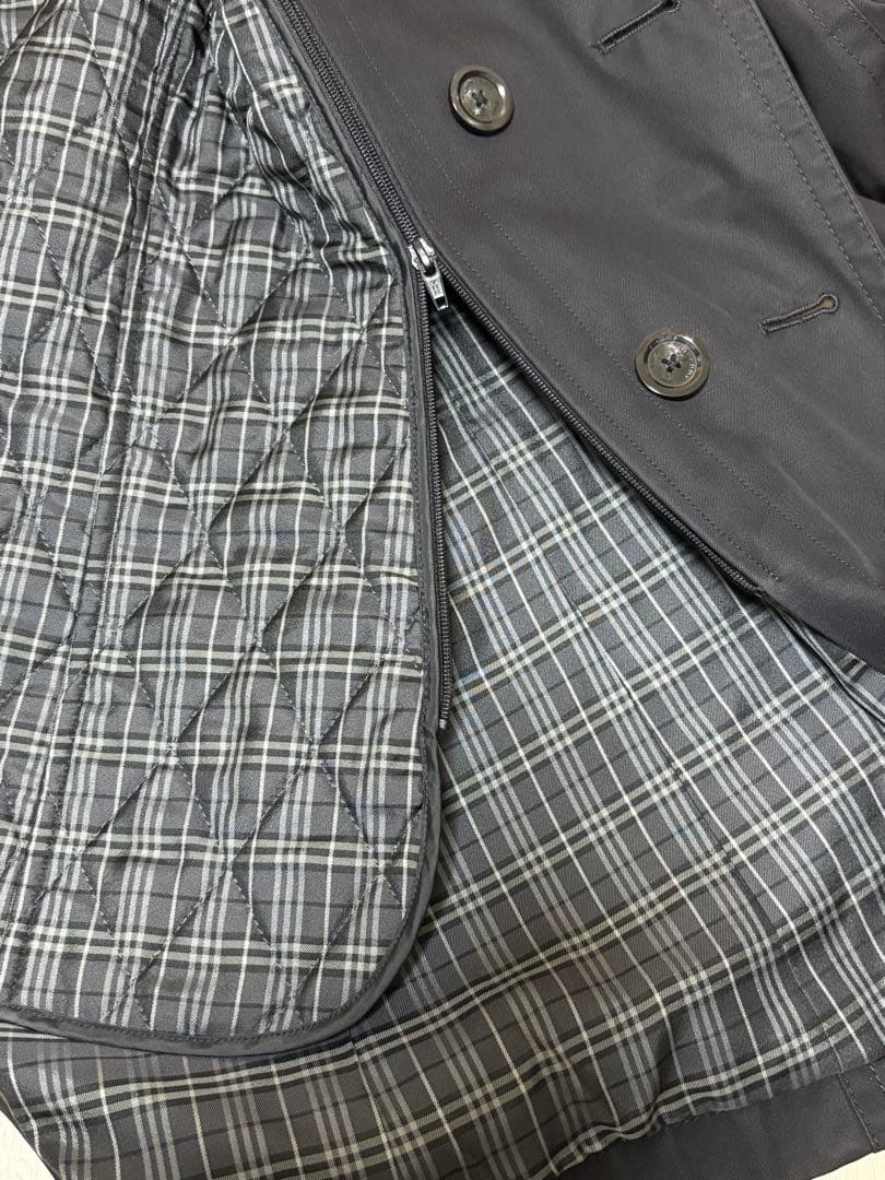 バーバリー ブラックレーベル ショート トレンチコート ライナー付きLL