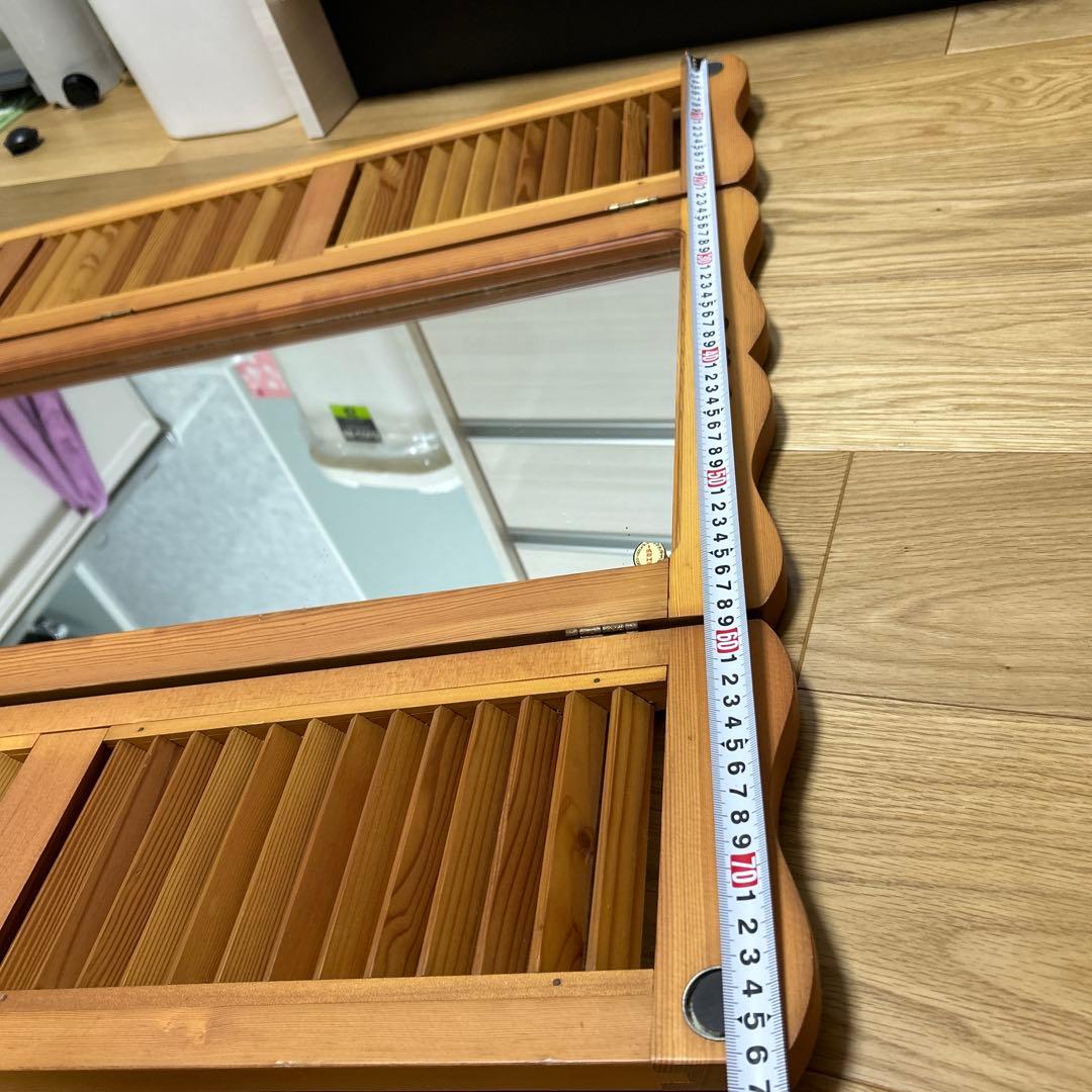 ダイイチサンギョウ　木製鏡 扉式ミラー