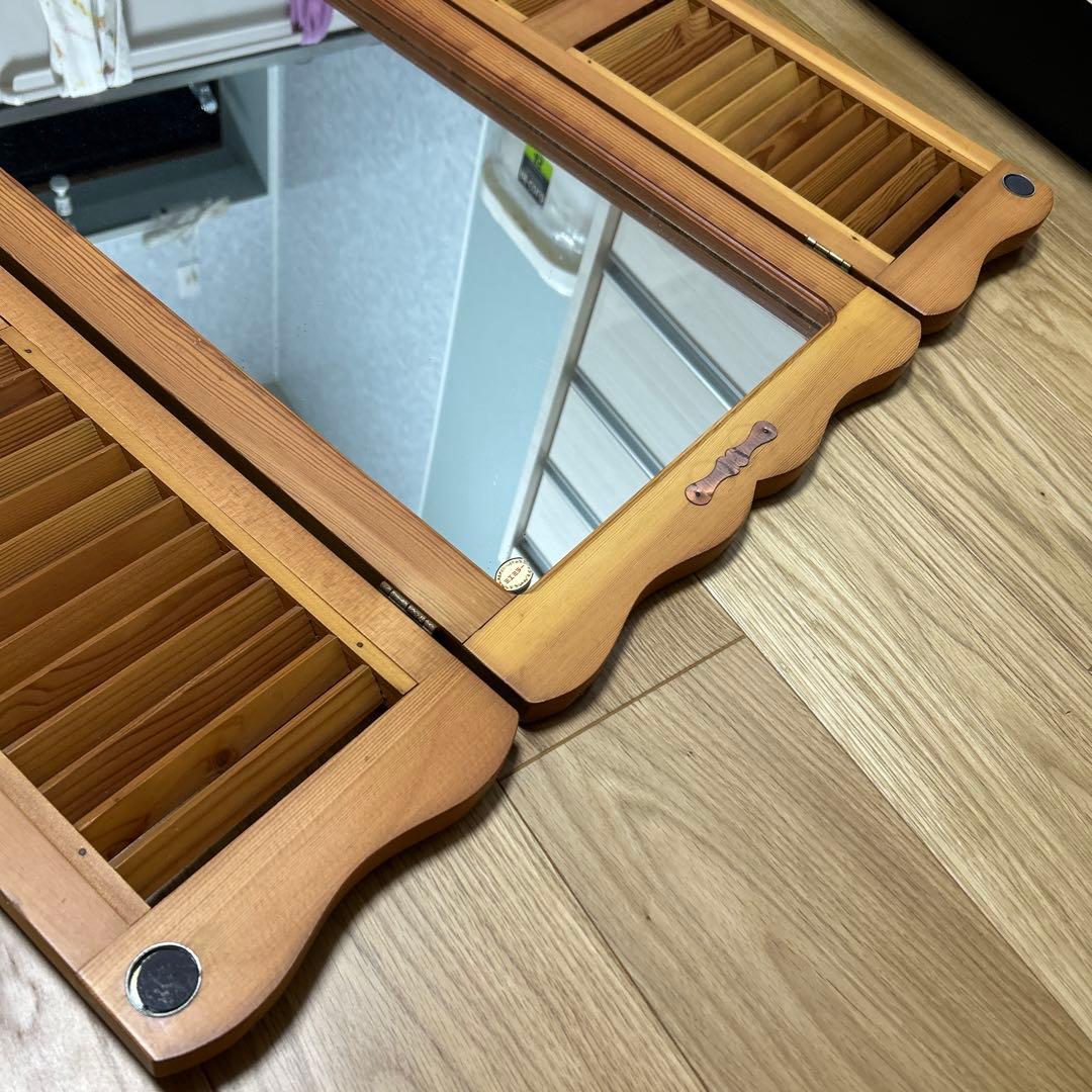 ダイイチサンギョウ　木製鏡 扉式ミラー