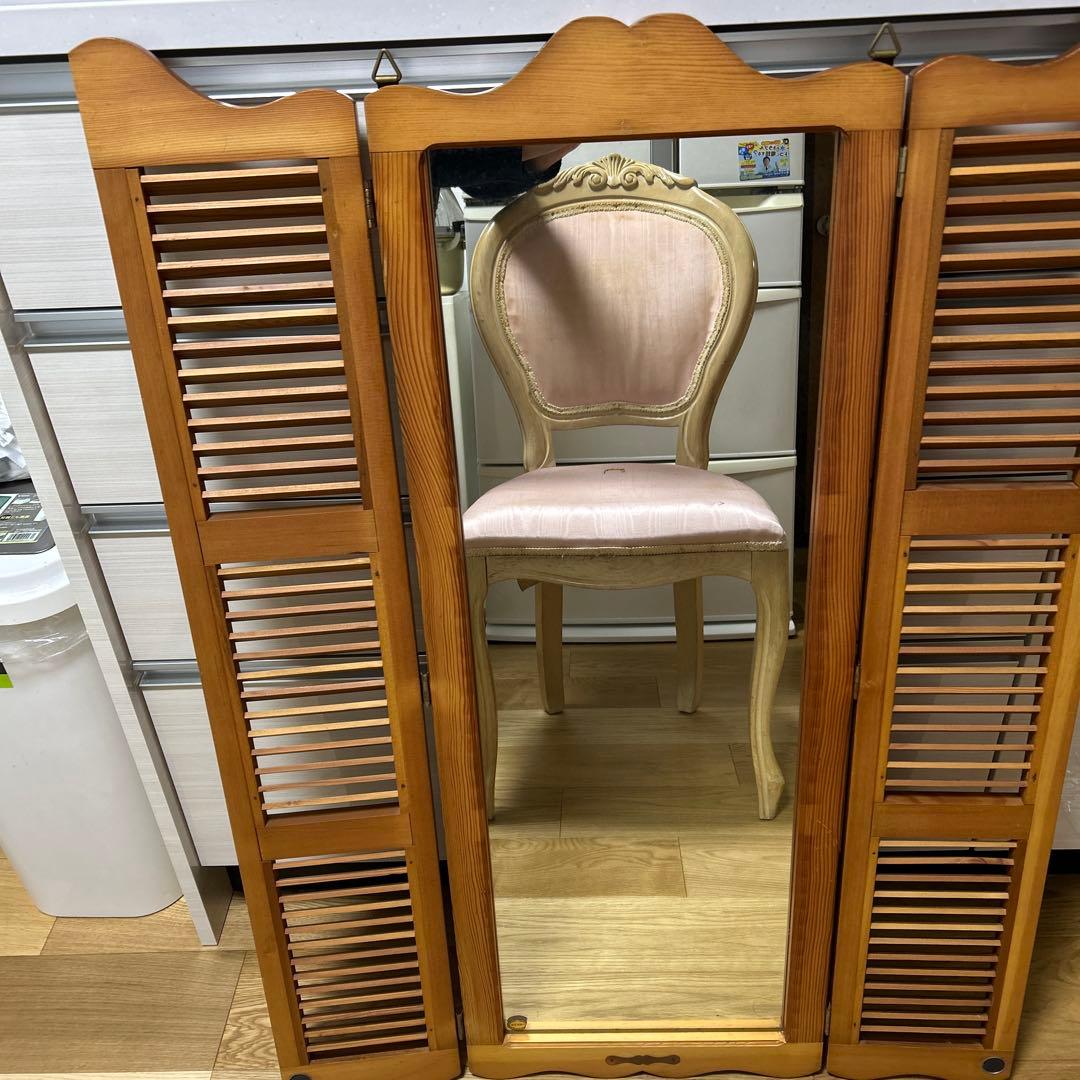 ダイイチサンギョウ　木製鏡 扉式ミラー