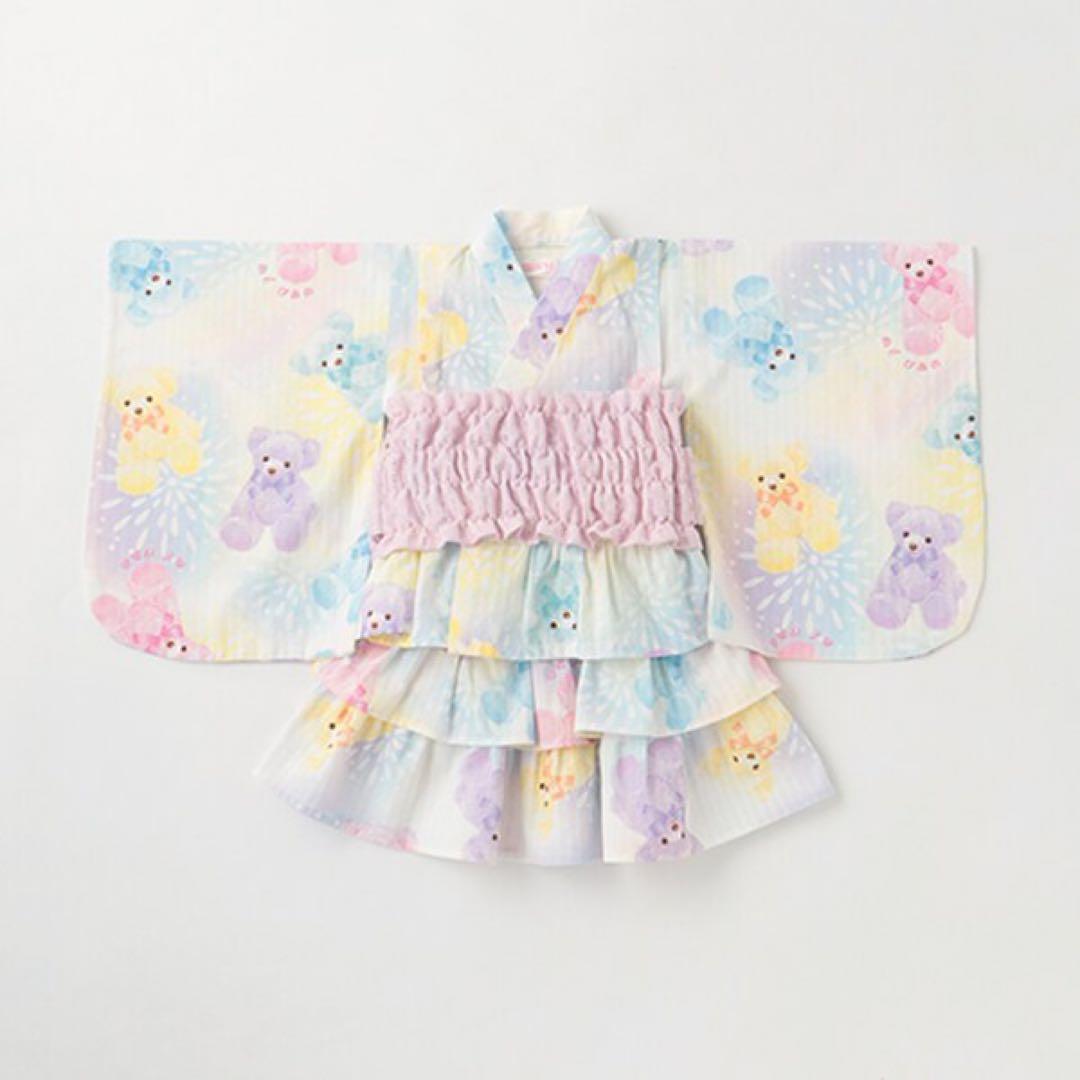 メゾピアノ　マルチくま　浴衣ドレス