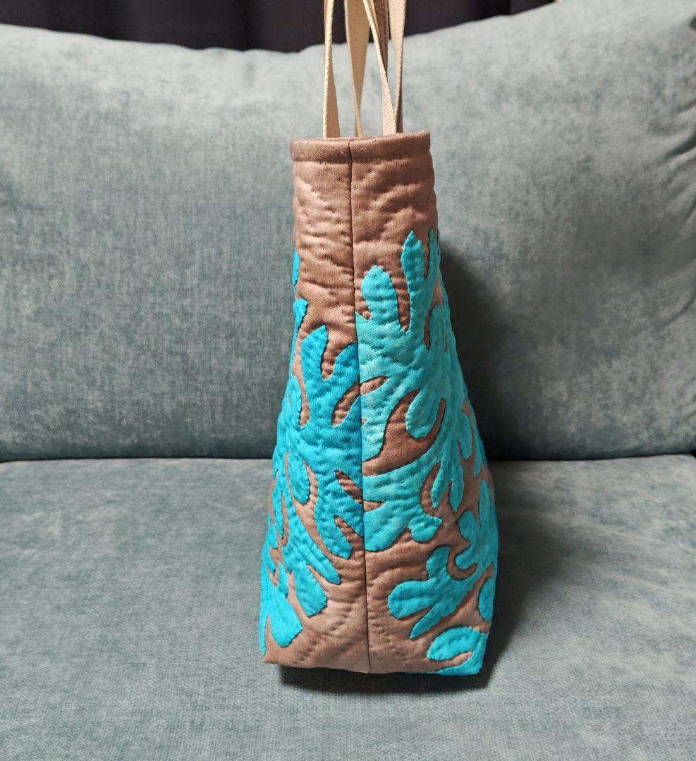 ハンドメイド　ハワイアンキルトバッグ