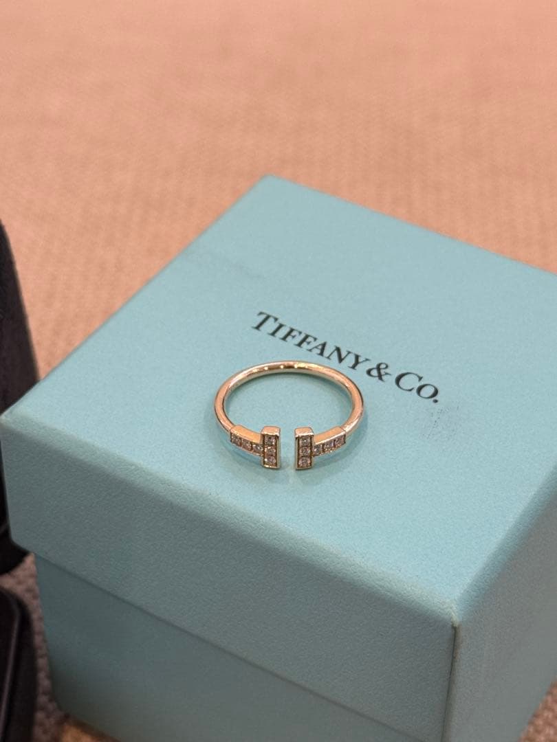 ティファニー　Tワイヤーリング　750RG ダイヤモンド　⭐️人気ローズゴールド⭐️