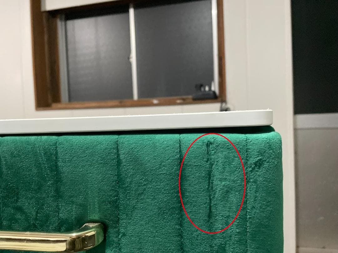 【期間限定/激安】迅速発送 グリーン化粧台 デスクのみ 訳あり品 J108-①