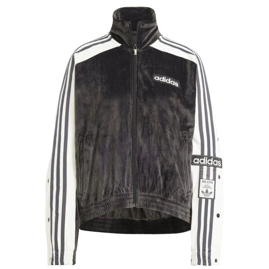 adidas アディブレイク ベロア トラックトップ 重盛さと美 XL ブラック