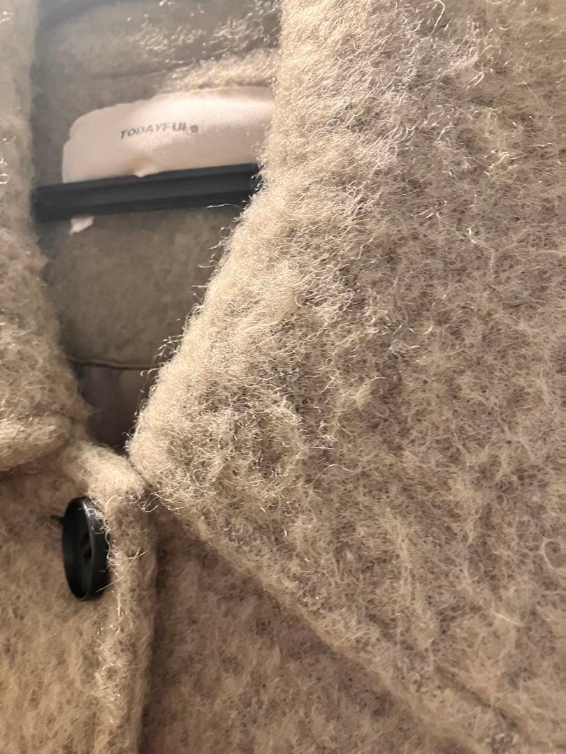 todayful トゥデイフル シャギーオーバーコート