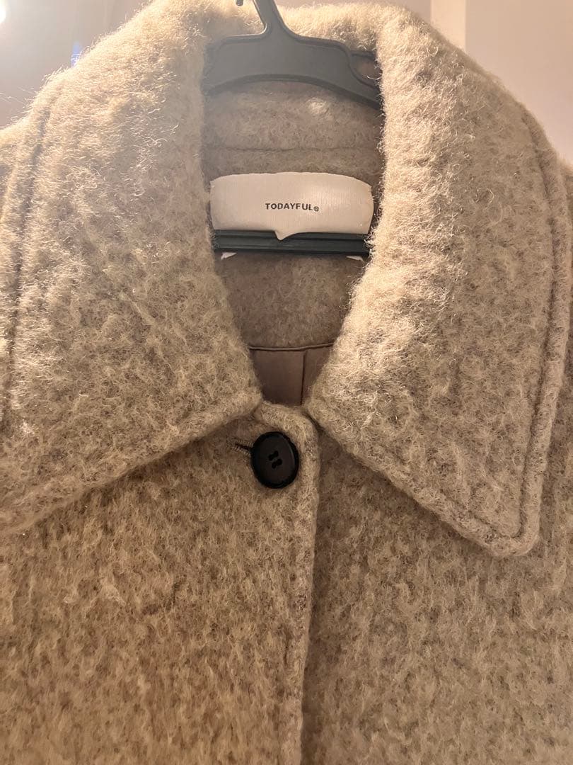 todayful トゥデイフル シャギーオーバーコート