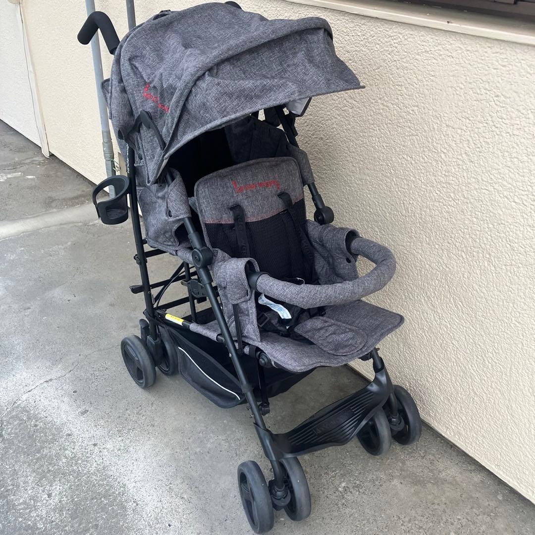 日本育児 2人乗りベビーカー キンダーワゴン DUOシティーホップ2