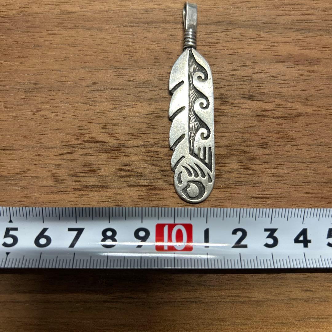 ホピ族　オーバーレイ　フェザー　ペンダントトップ